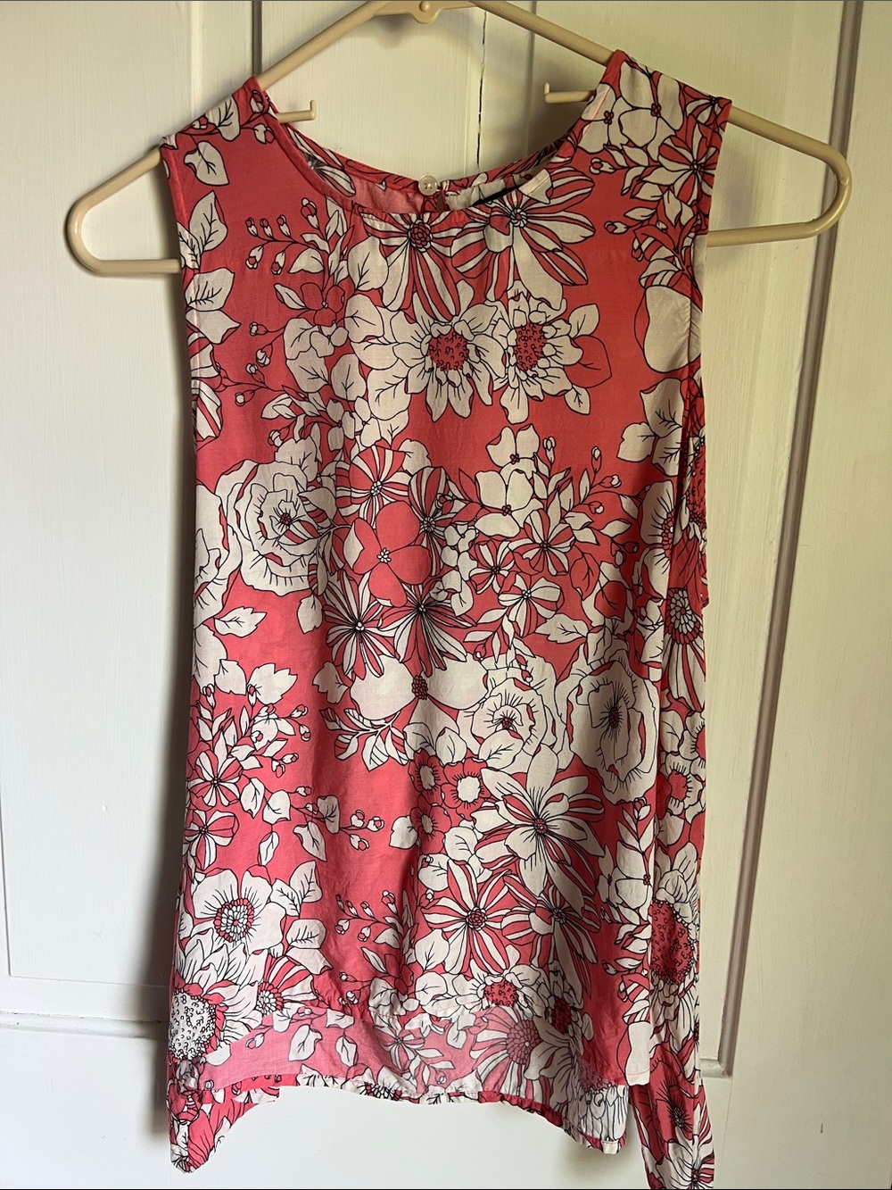 GAP Coral Floral Sleeveless Swing Tank Size S